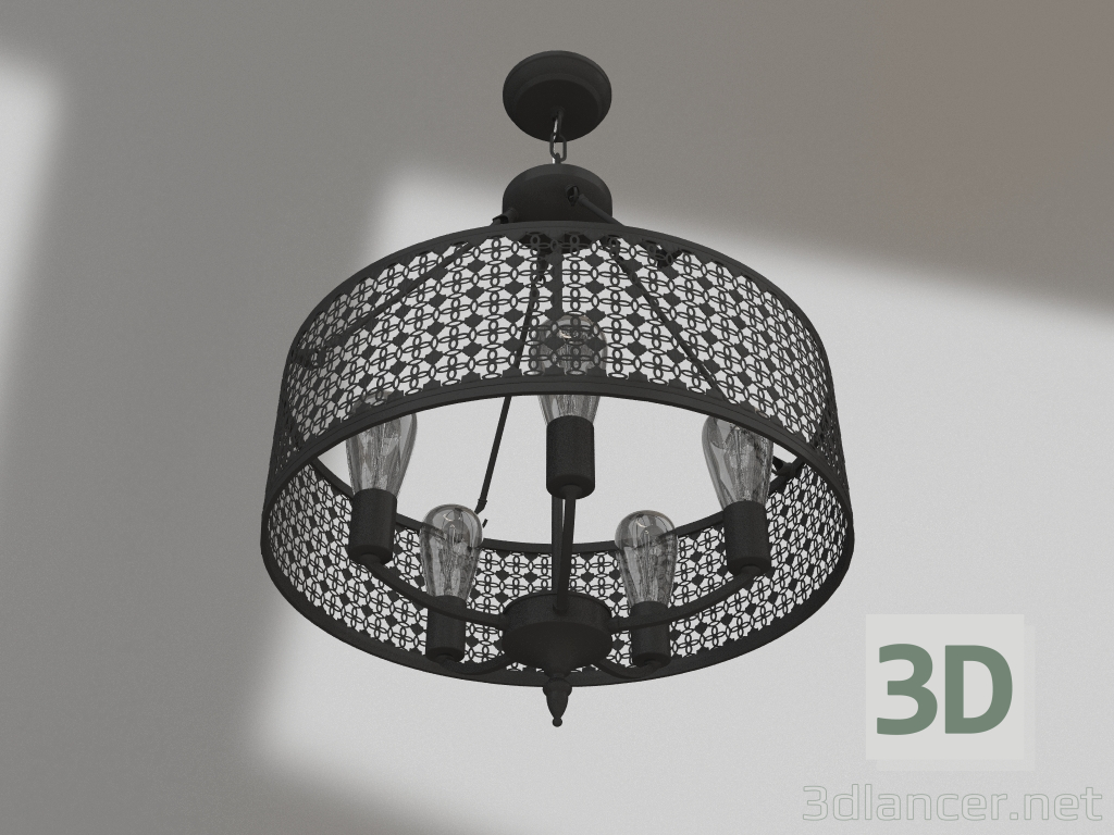 3D modeli Avize Conte (FR4166-PL-05C-BL) - önizleme