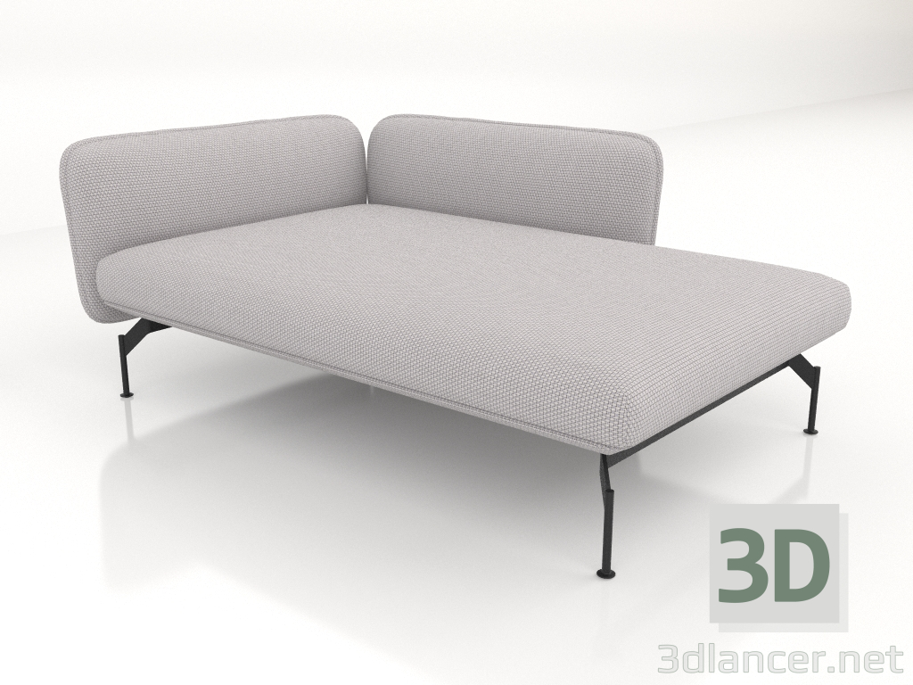 3D modeli Uzanma koltuğu 125, sağda kol dayanağı 85 ile (001) - önizleme