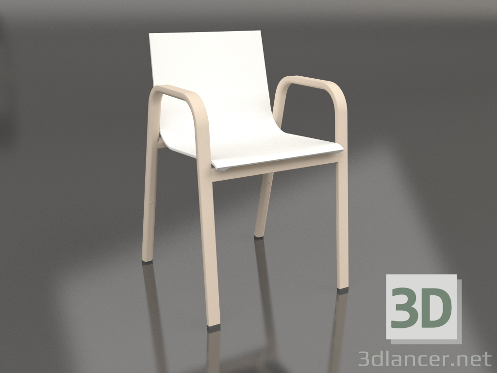 modello 3D Sedia da pranzo modello 3 (Sabbia) - anteprima