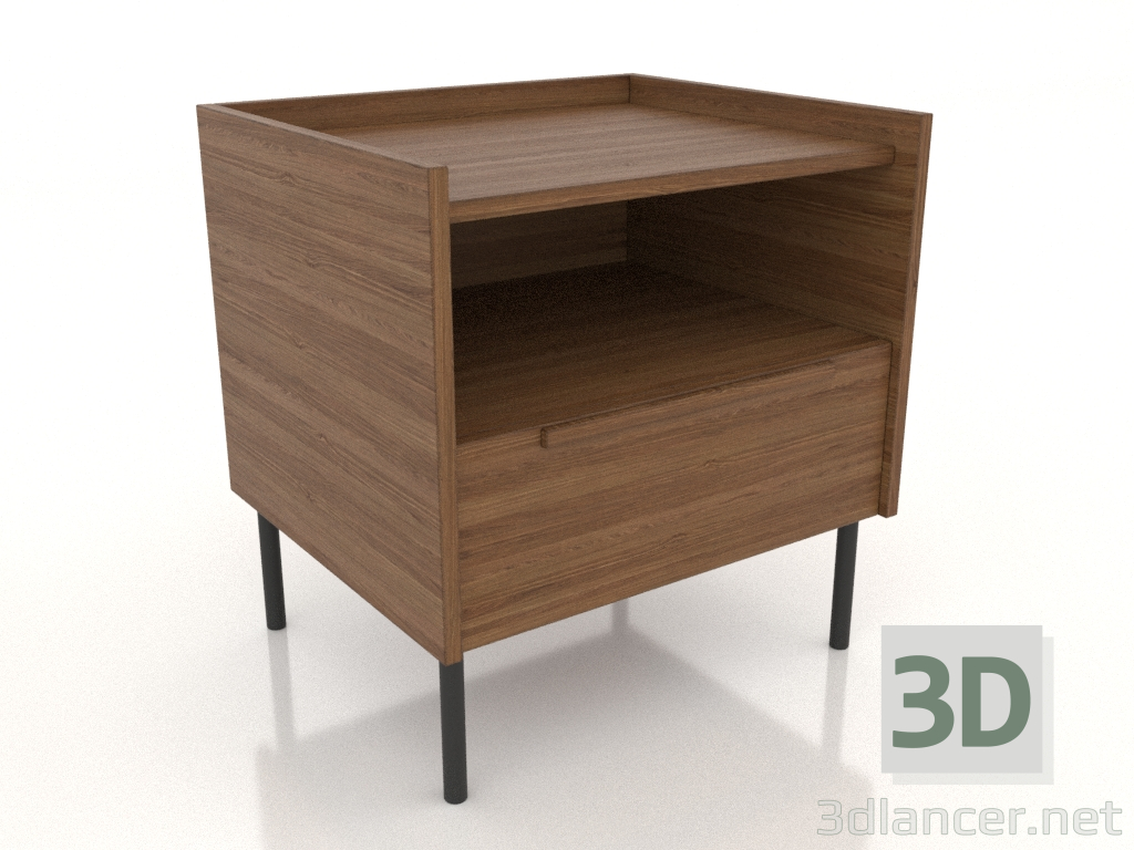 3D modeli Başucu sehpası STAND 1.500 mm (açık ceviz) - önizleme