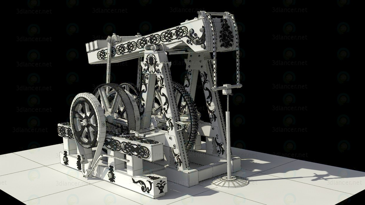3d Нафтова вишка качалка модель купити - зображення 3d Нафтова вишка качалка модель купити - зображення