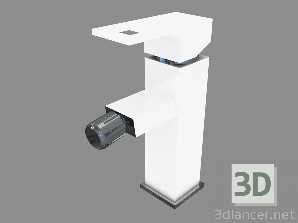 3D modeli Bide için karıştırıcı - krom beyaz Anemon (BCZ W310) - önizleme