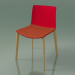 modello 3D Sedia 0308 (4 gambe in legno, con cuscino sul sedile, rovere naturale, polipropilene PO00104) - anteprima