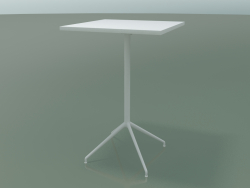 Quadratischer Tisch 5714, 5731 (H 105 - 69 x 69 cm, ausgebreitet, weiß, V12)