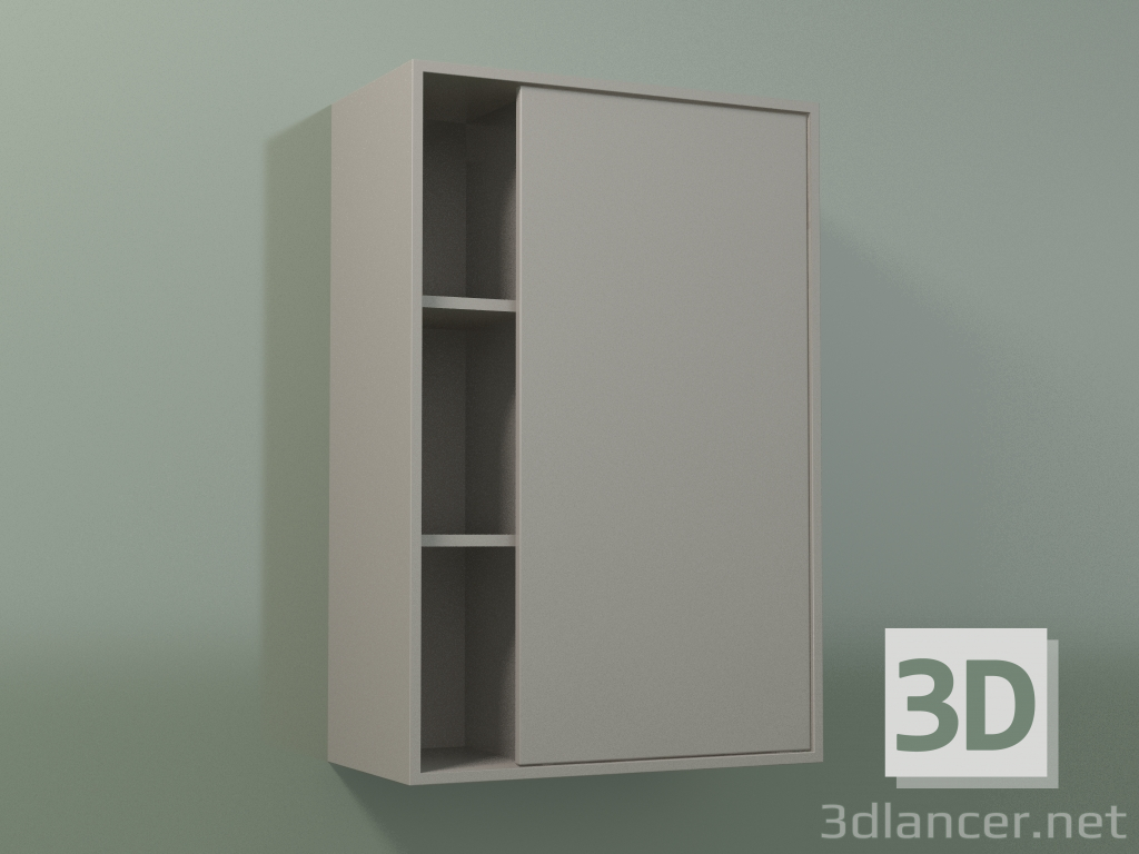 3D Modell Wandschrank mit 1 rechten Tür (8CUCBCD01, Ton C37, L 48, P 24, H 72 cm) - Vorschau