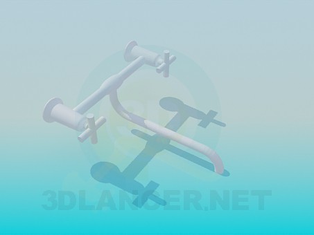 3d model Cock in the bathroom - preview 3d model Cock in the bathroom - preview