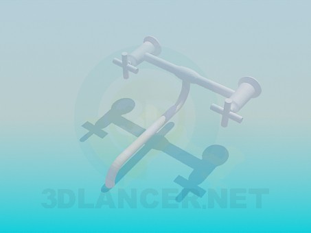 3d model Cock in the bathroom - preview 3d model Cock in the bathroom - preview