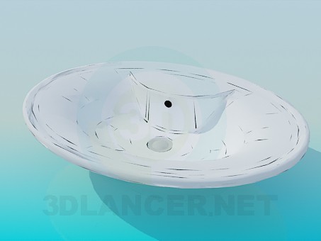 3d модель Незвичайний умивальник – превью 3d модель Незвичайний умивальник – превью