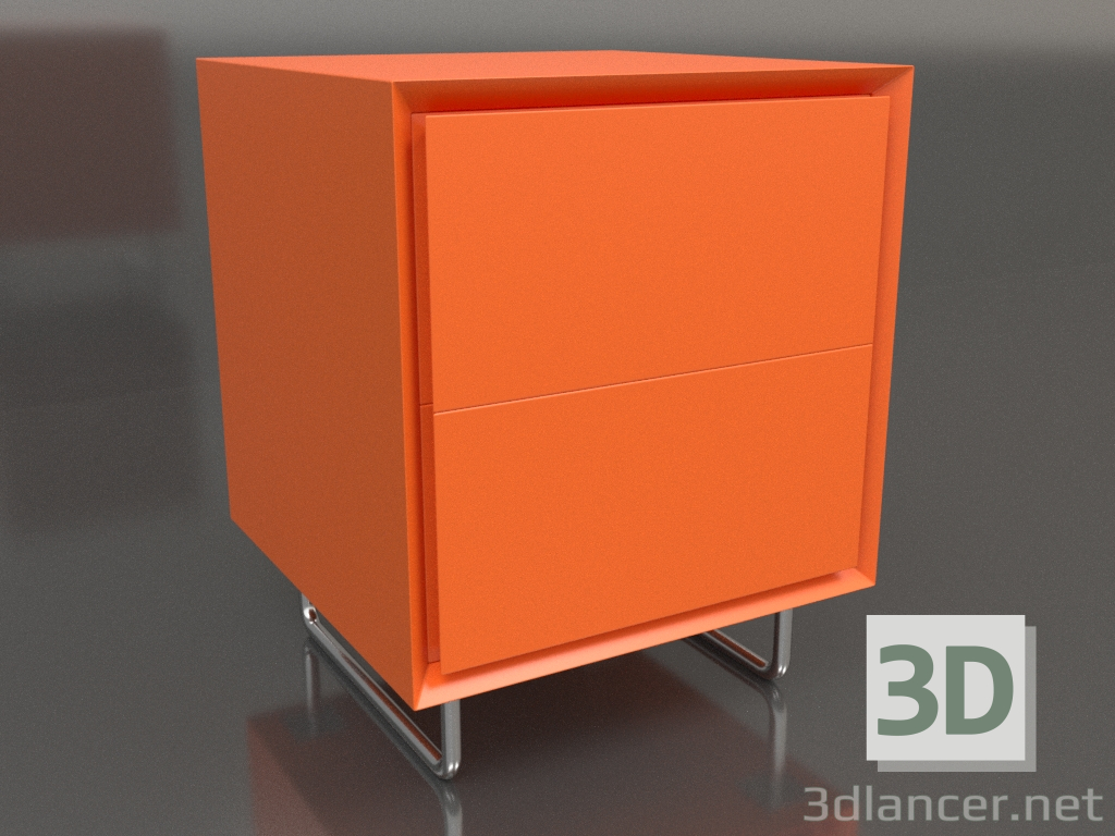 modello 3D Armadio TM 012 (400x400x500, luminoso arancione brillante) - anteprima