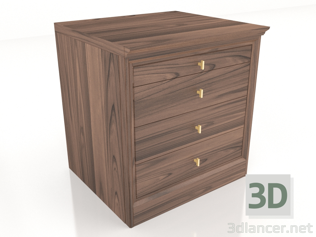 3d model Chest of drawers L53 H54 - preview