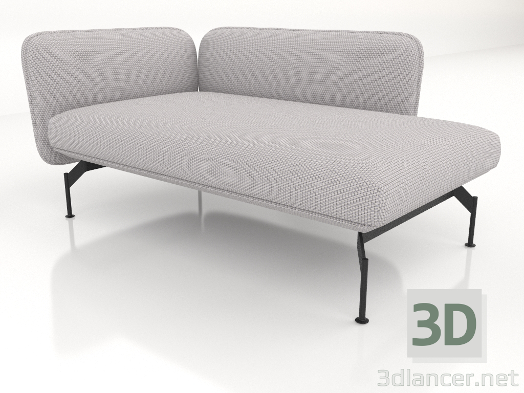 3d model Chaise longue 125 with armrest 110 on the right - preview