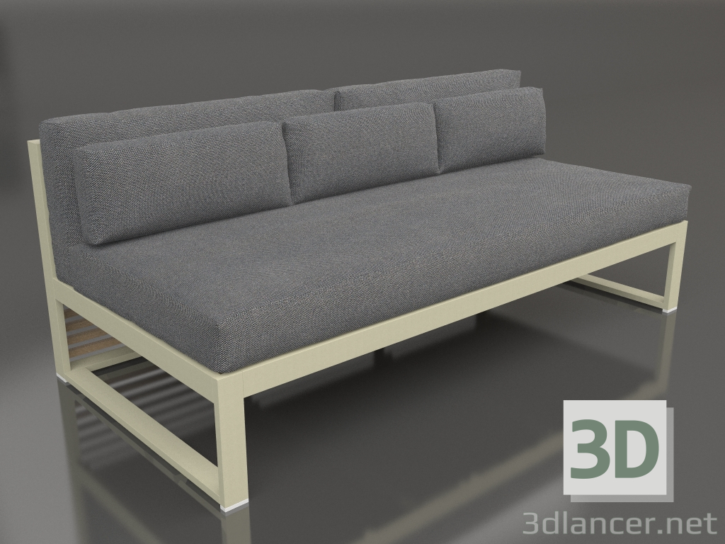 modèle 3D Canapé modulable, section 4 (Or) - preview