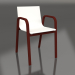 3d model Dining chair model 3 (Wine red) - preview
