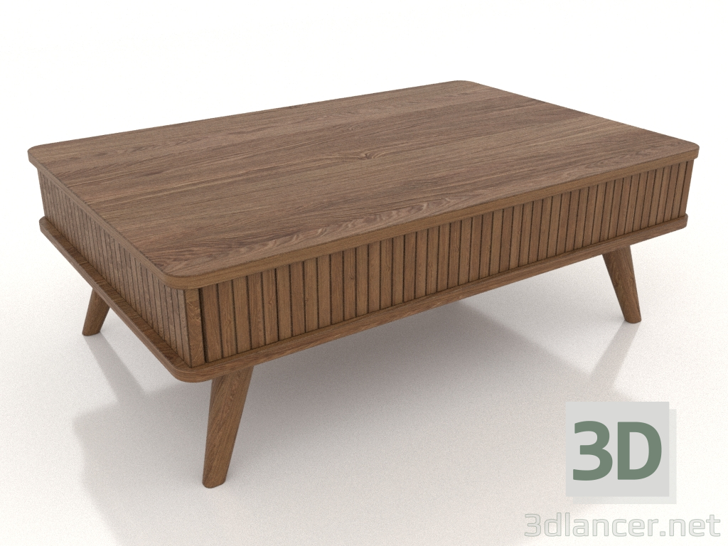 3D Modell Couchtisch (Walnuss hell) - Vorschau