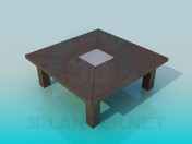 Coffee table with thick legs