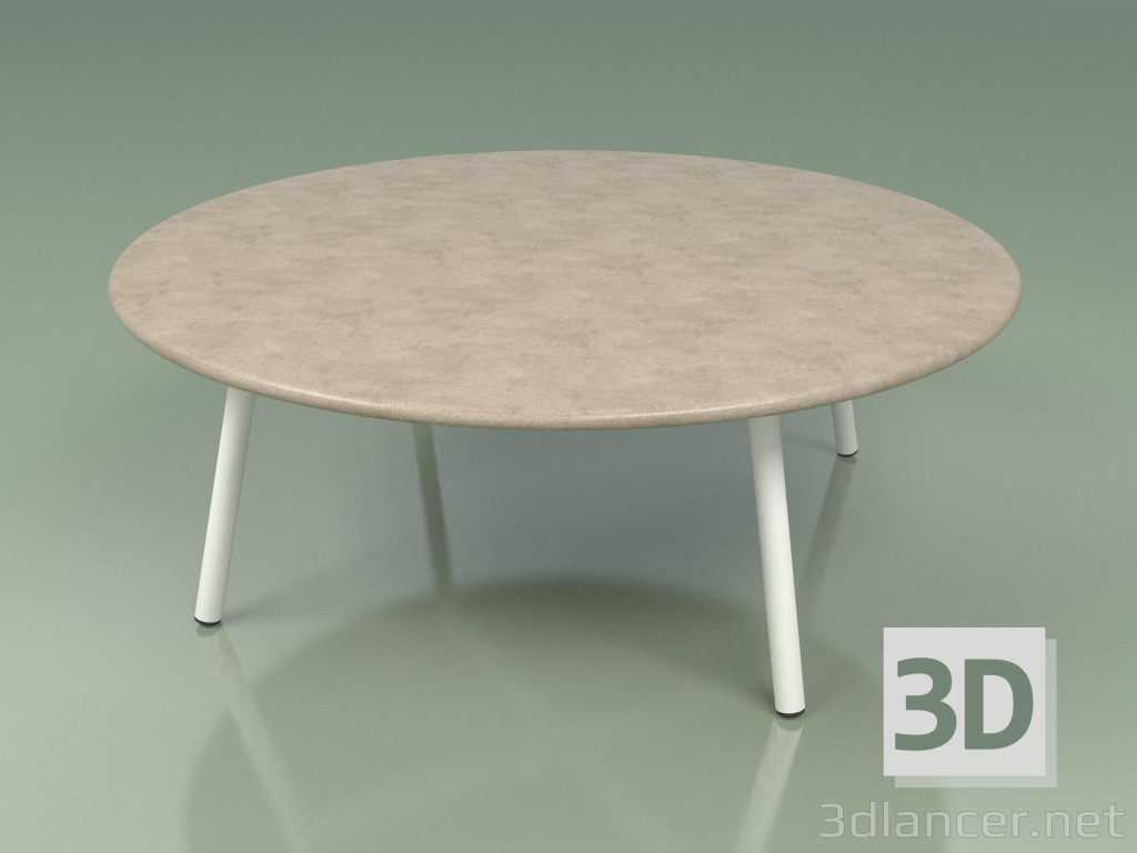 modello 3D Tavolino 012 (Metallo Latte, Pietra Farsena) - anteprima