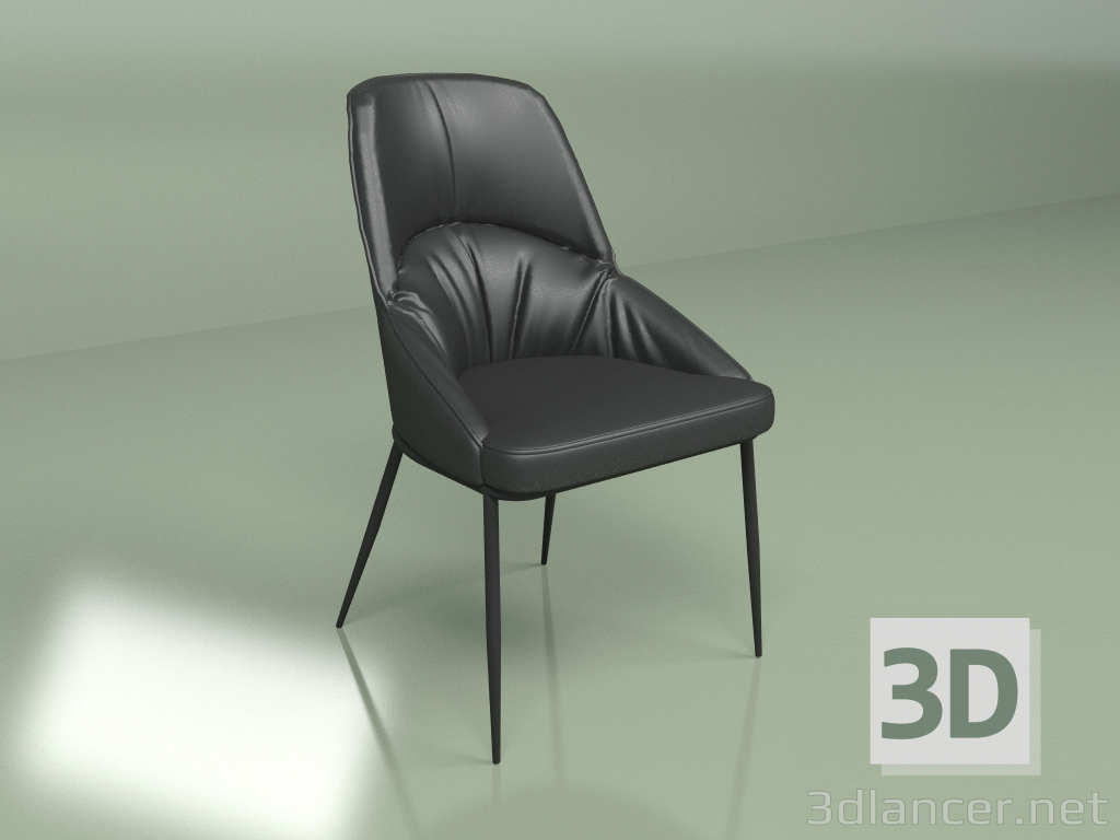 3D Modell Stuhl Sheldon Schwarz - Vorschau