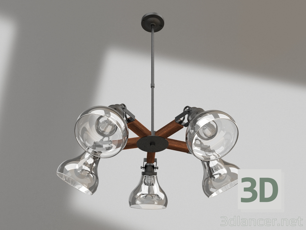 modèle 3D Lustre Lorenza (FR4171-PL-05-B) - preview