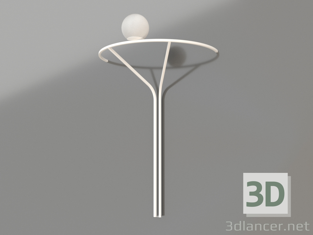 3D Modell Wandleuchte (weiß) - Vorschau