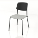 3D Modell Unstrain-Stuhl mit Sperrholzrückenlehne und Sitzpolsterung H81 (schwarzes Sperrholz) - Vorschau
