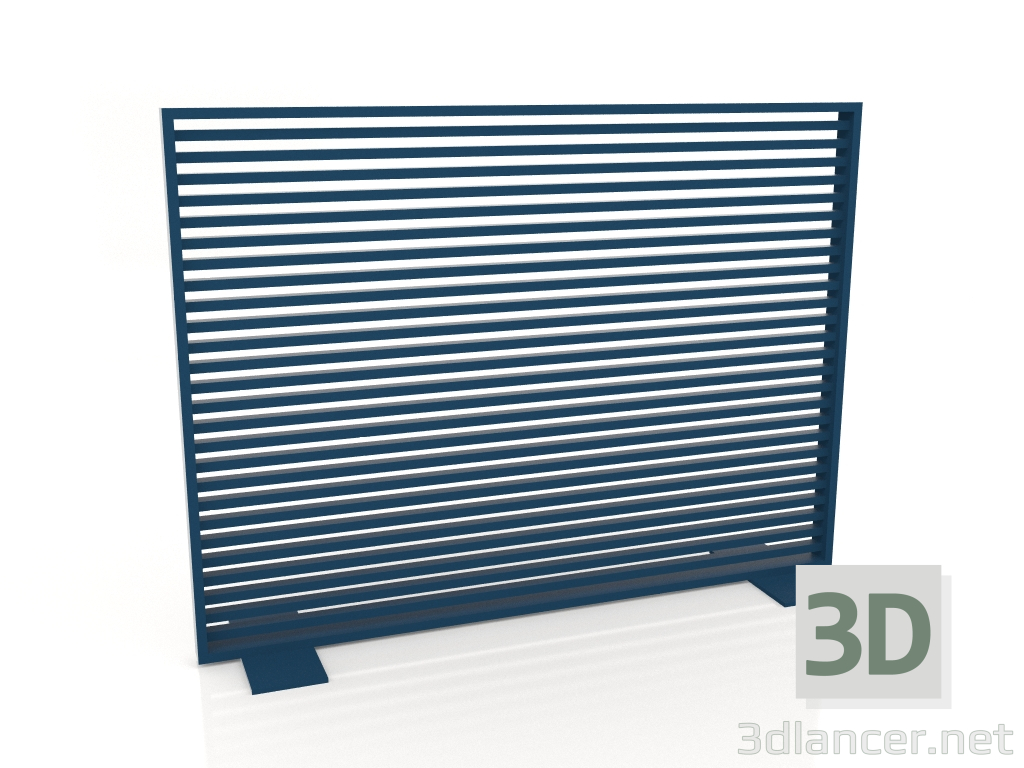 3D Modell Aluminiumtrennwand 150x110 (Graublau) - Vorschau