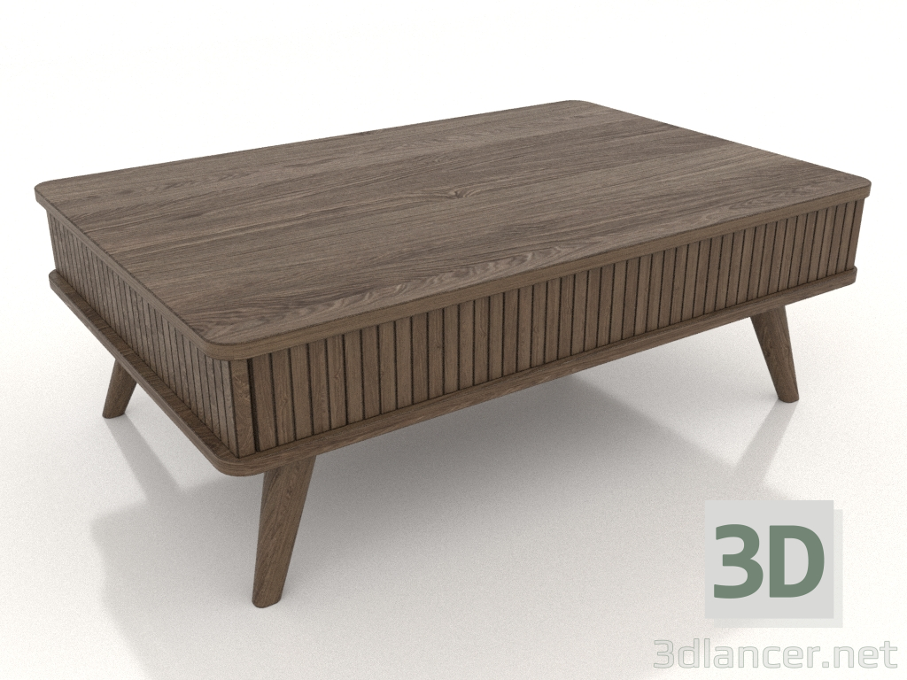 modèle 3D Table basse (frêne éclairé noyer) - preview