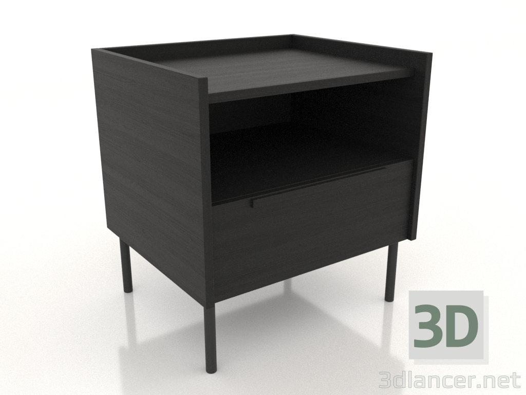 3D modeli Başucu sehpası STAND 1.500 mm (siyah RAL 9005) - önizleme