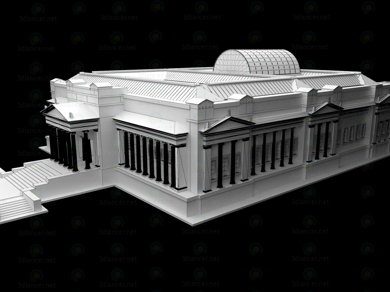 3d State Museum of Fine Arts named after AS Pushkin, Moscow model buy - render 3d State Museum of Fine Arts named after AS Pushkin, Moscow model buy - render
