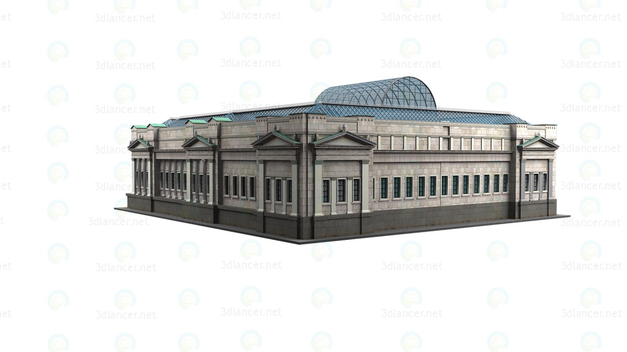 3d State Museum of Fine Arts named after AS Pushkin, Moscow model buy - render 3d State Museum of Fine Arts named after AS Pushkin, Moscow model buy - render
