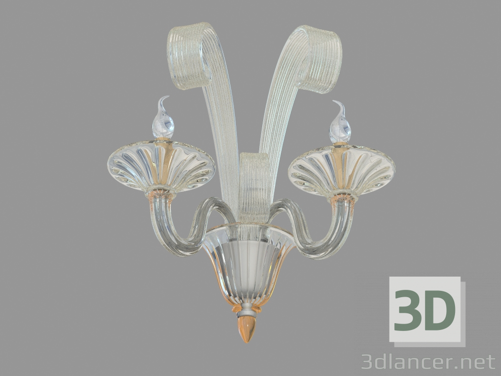 3d model Sconce from glass (W110218 2amber) - preview