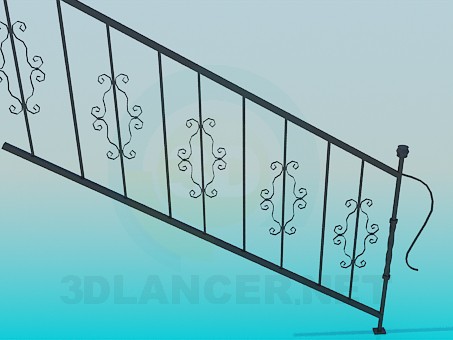 3d model Railings for steps - preview