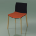 modello 3D Sedia 0308 (4 gambe in legno, con cuscino sul sedile, rovere naturale, polipropilene PO00109) - anteprima