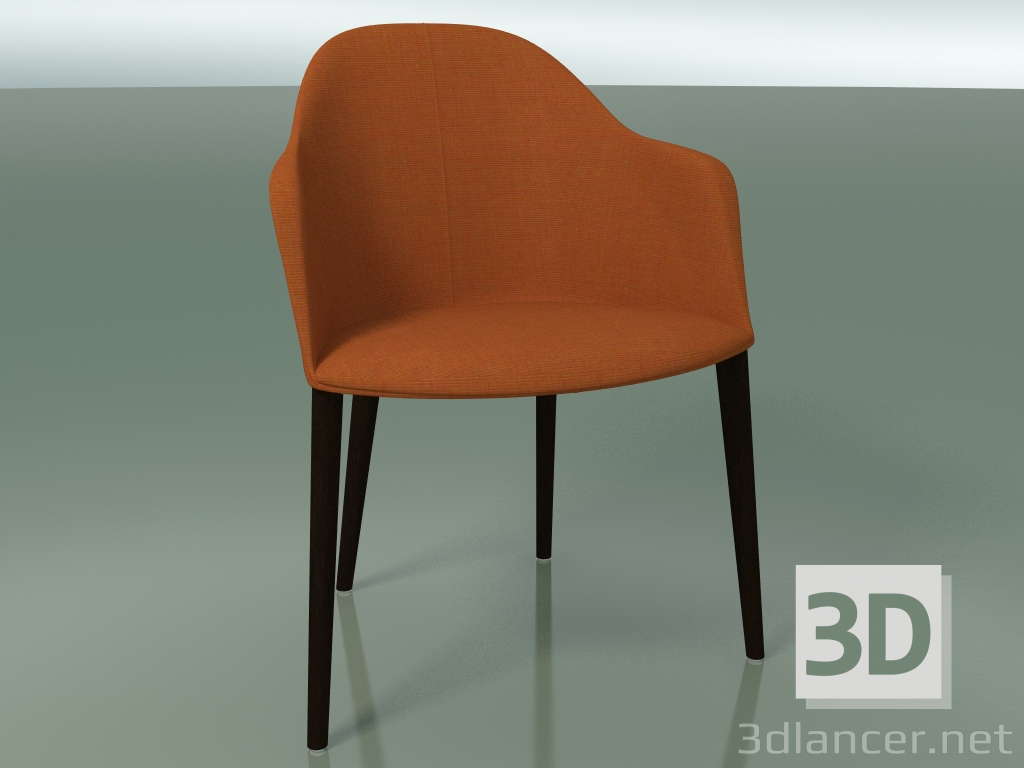 3d model Armchair 2225 (4 wooden legs, with removable upholstery, wenge) - preview