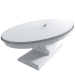 3d Oval Mirrored Dining Table model buy - render 3d Oval Mirrored Dining Table model buy - render