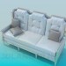 3d model Silver sofa - preview