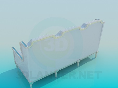 3d model Silver sofa - preview 3d model Silver sofa - preview