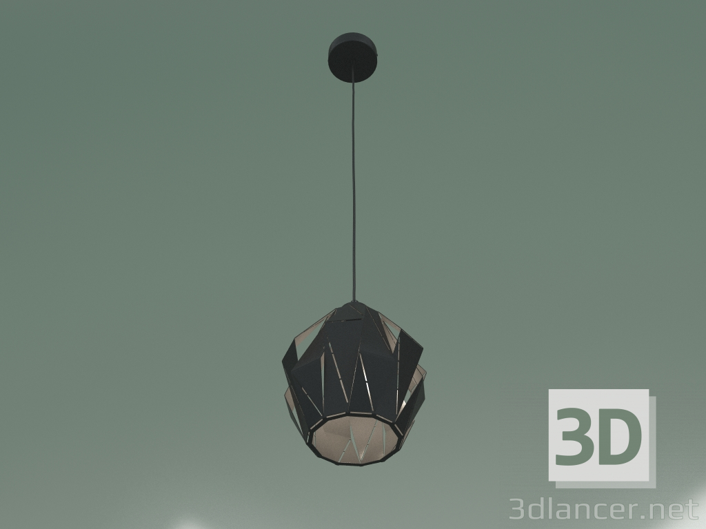 modello 3D Lampada a sospensione Moire 50137-1 (nero) - anteprima