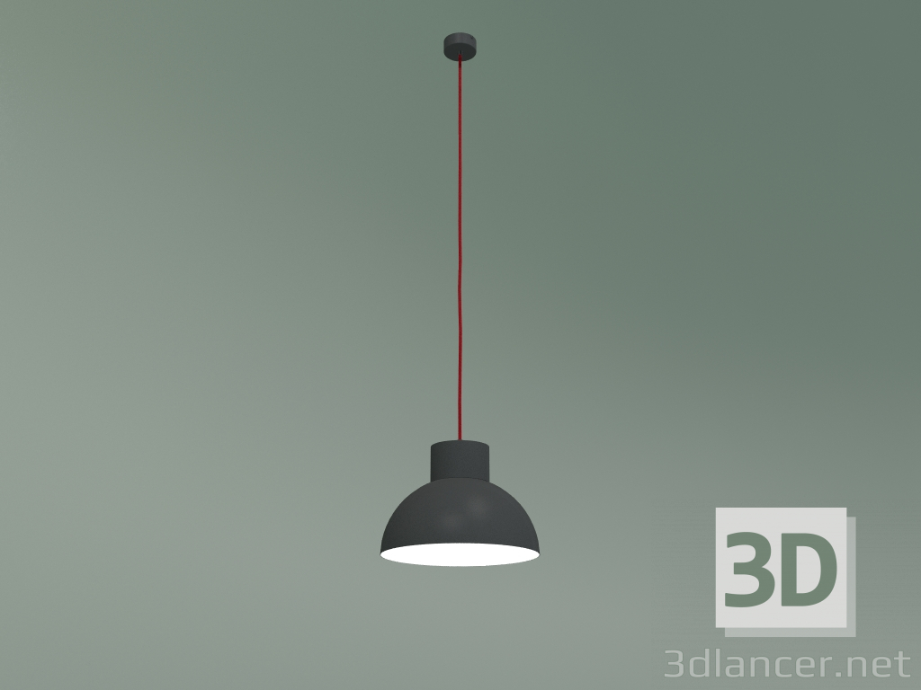 modello 3D Lampada a sospensione Works (grigio-rosso) - anteprima