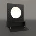 3d model Mirror (with open drawer) ZL 15 (602x200x800, wood black) - preview