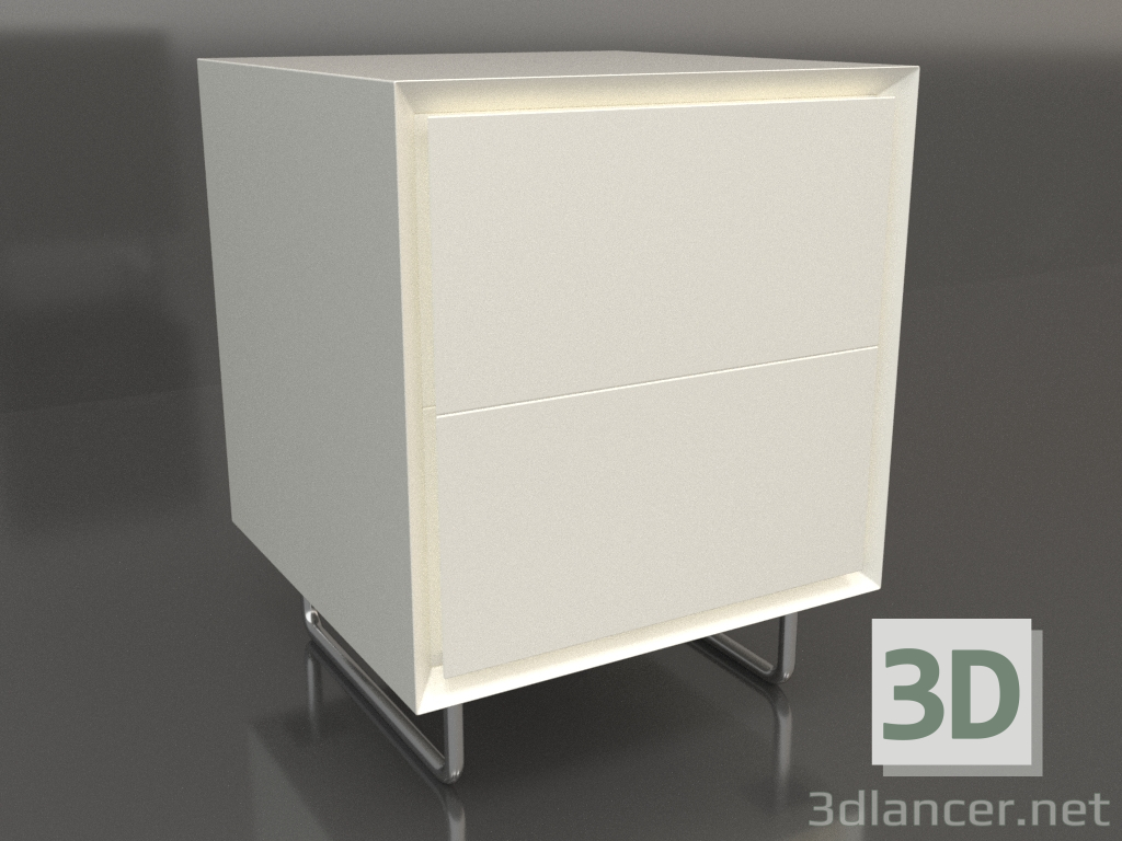 modello 3D Armadio TM 012 (400x400x500, colore plastica bianco) - anteprima