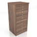 3d model Chest of drawers L53 H103,5 - preview
