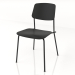 3d model Unstrain chair with plywood back h81 (black plywood) - preview