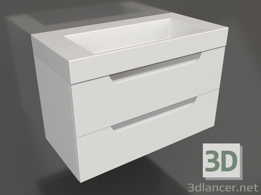 3D Modell Hängeschrank 90 cm (CUB0109W) - Vorschau