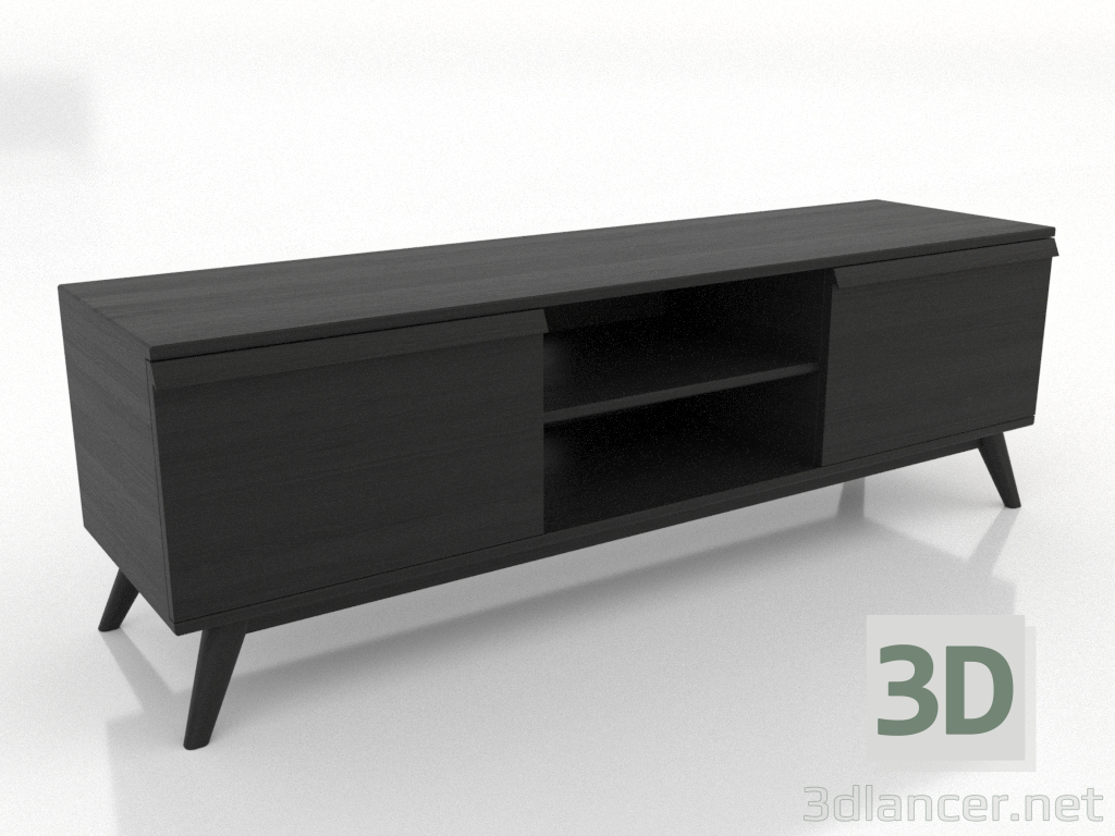 3d модель Тумба OPEN 1500 мм (чорний RAL 9005) – превью 3d модель Тумба OPEN 1500 мм (чорний RAL 9005) – превью