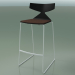 3d model Stackable Bar Stool 3713 (with cushion, Black, V12) - preview