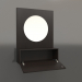 modèle 3D Miroir (avec tiroir ouvert) ZL 15 (602x200x800, bois brun foncé) - preview