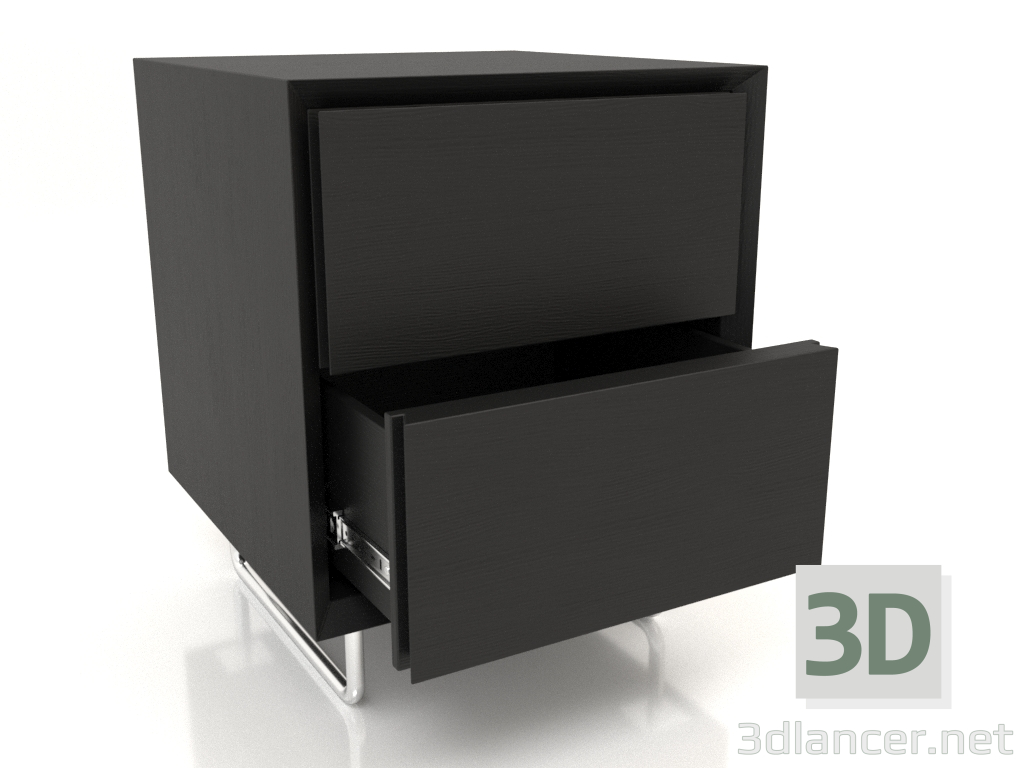 3D Modell Schrank TM 012 (offen) (400x400x500, Holz schwarz) - Vorschau