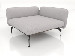 Módulo de sofá de 1,5 plazas de fondo con reposabrazos 110 a la derecha (revestimiento de cuero en e