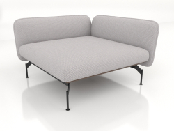 Sofa module 1.5 seater deep with armrest 110 on the right (leather upholstery on the outside)