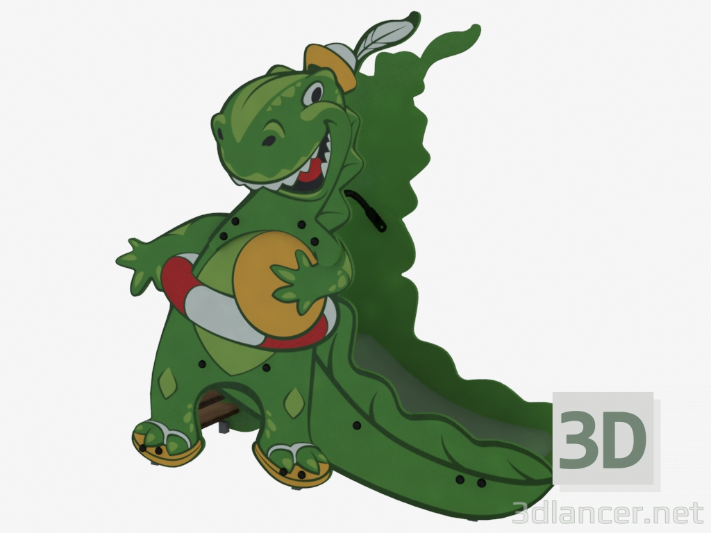 modèle 3D Colline d'un terrain de jeux pour enfants de Dino (5222) - preview